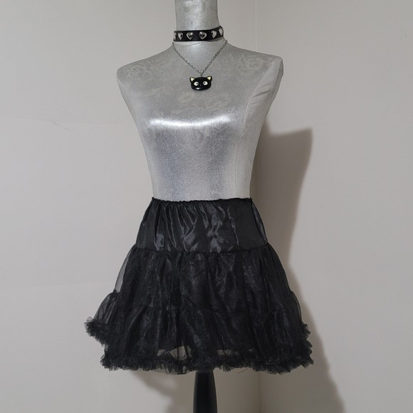 tutu  tulle petticoat mini skirt ruffle black Xs - L - Picture 4 of 11